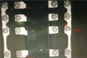 光源封裝公司0.08mm納米鋼網(wǎng)印刷效果